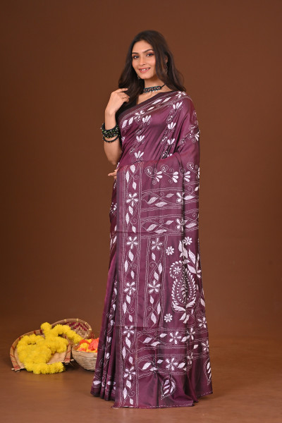 TARUNIKA BLENDED SILK KANTHA SAREE