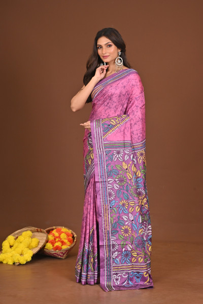TARUNTITHI BLENDED SILK KANTHA SAREE