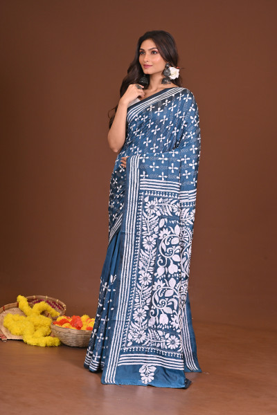 TITHITARANGA BLENDED SILK KANTHA SAREE