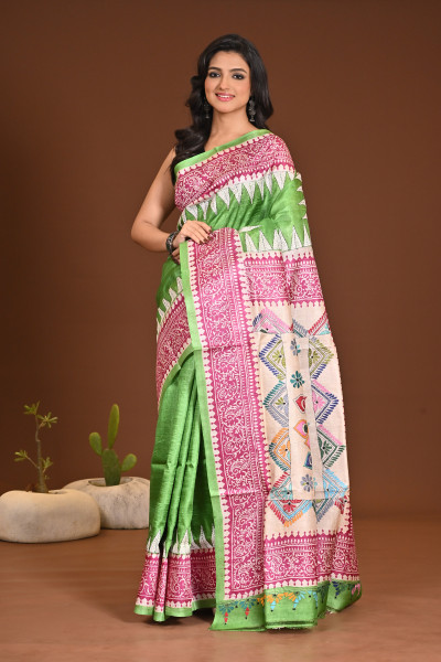 TOSSOR DAI BLOCK KANTHA SAREE
