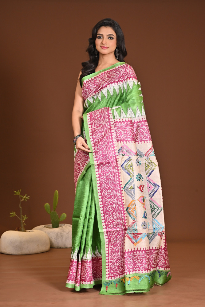 TOSSOR DAI BLOCK KANTHA SAREE
