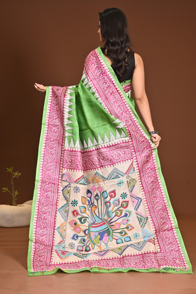 TOSSOR DAI BLOCK KANTHA SAREE