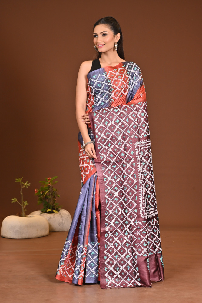 TOSSOR DAI GUJRATI MIRROR SAREE