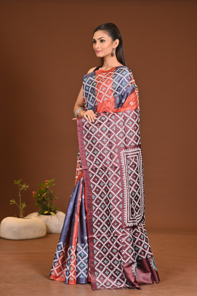 TOSSOR DAI GUJRATI MIRROR SAREE