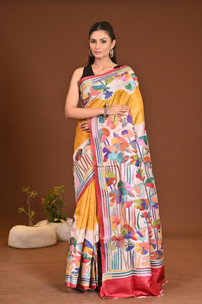 TOSSOR DYE  KANTHA SAREE