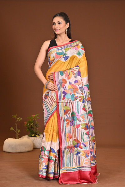 TOSSOR DYE  KANTHA SAREE