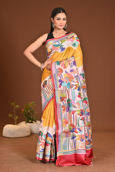 TOSSOR DYE  KANTHA SAREE