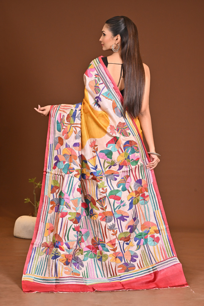 TOSSOR DYE  KANTHA SAREE