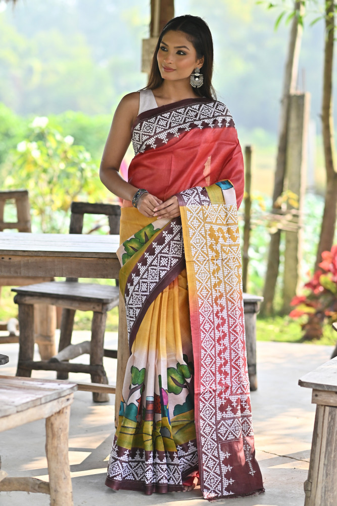 Image of TOSSOR FUSION KANTHA SAREE