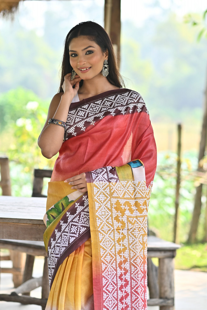 TOSSOR FUSION KANTHA SAREE