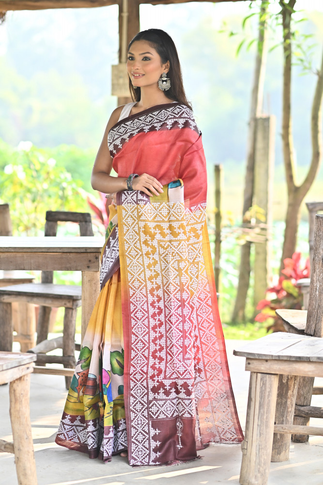 TOSSOR FUSION KANTHA SAREE