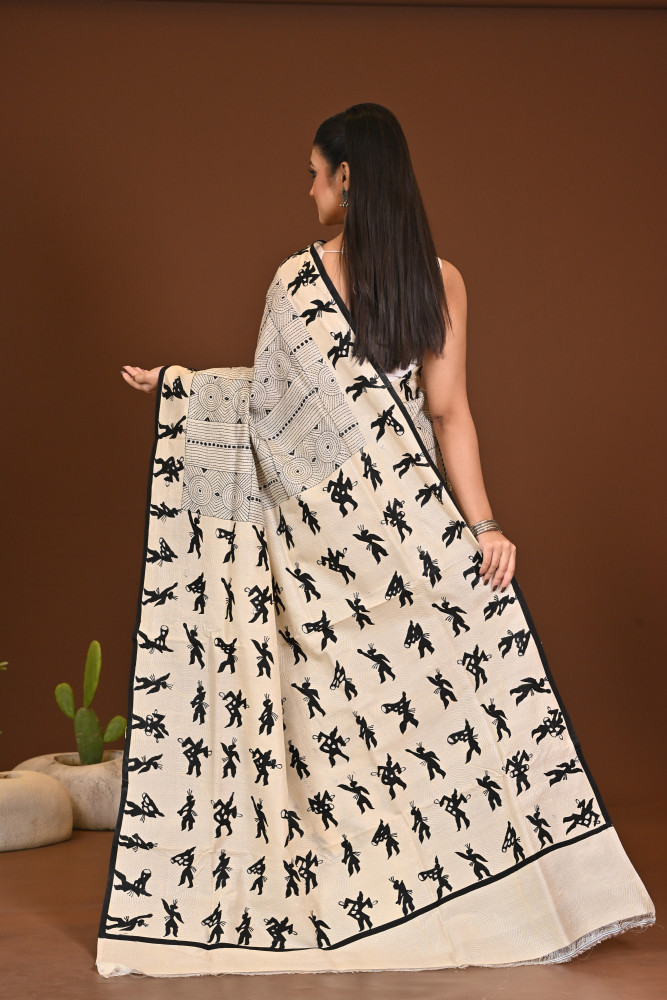 TUSSAR BHOOT APPLIQ SAREE