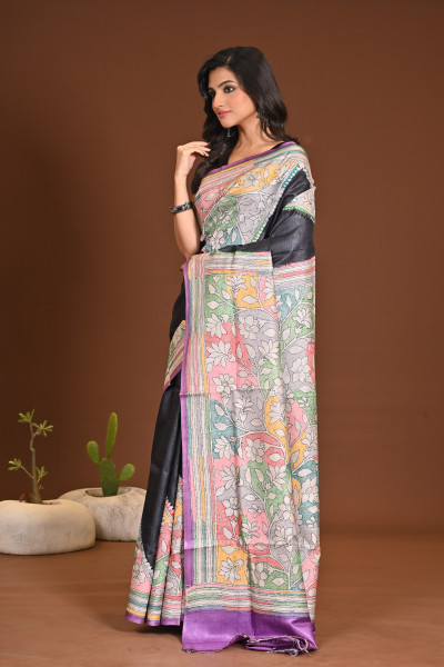TUSSAR DYE COLLAGE SAREE