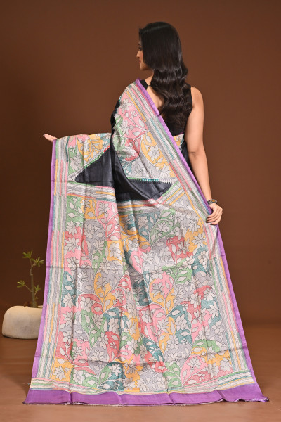 TUSSAR DYE COLLAGE SAREE