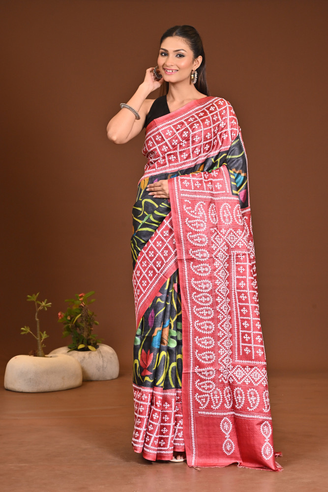 TUSSAR FUSION KANTHA SAREE