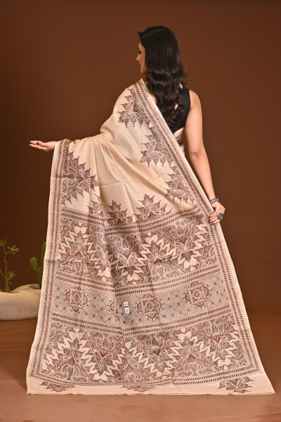 TUSSAR SILK KANTHA SAREE