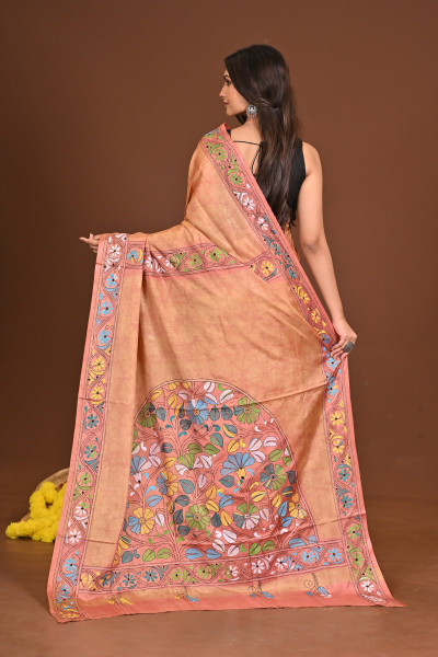 DEVAMATA BLENDED SILK KANTHA SAREE