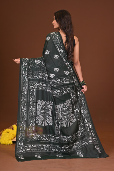 VRINDA BLENDED SILK KANTHA SAREE