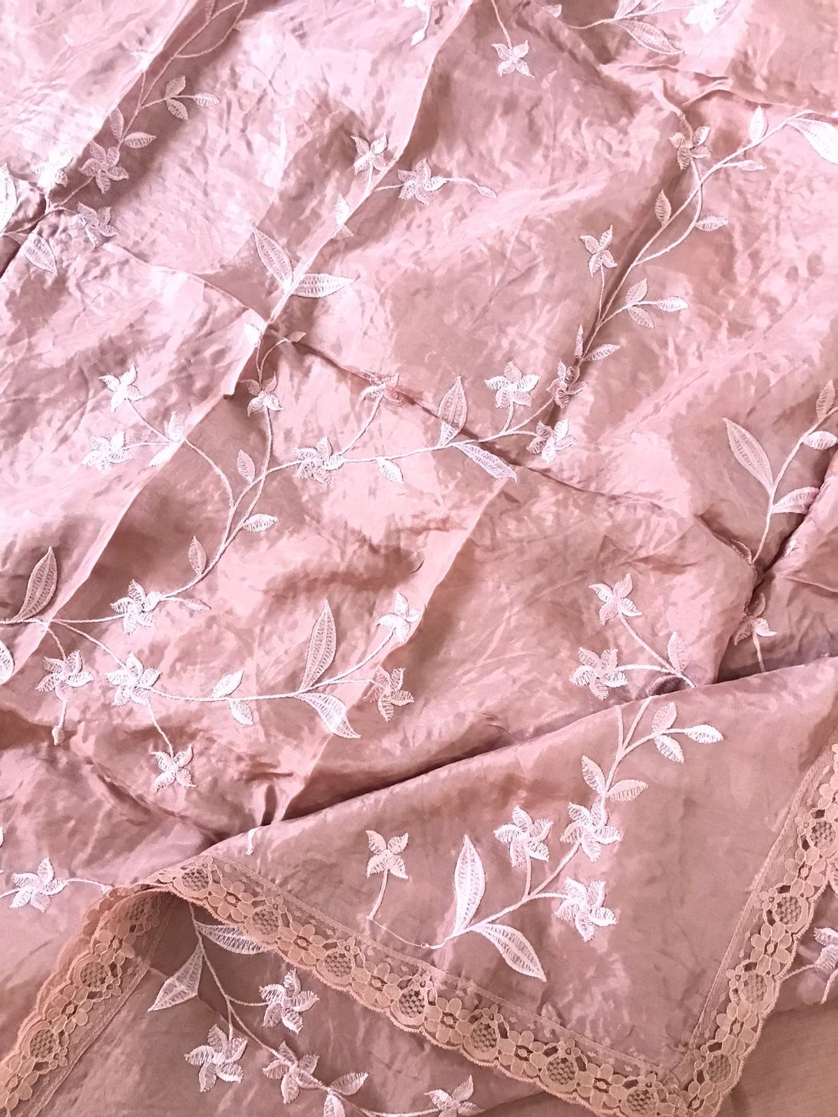 Pure Chanderi Embroidered Suit - Pink