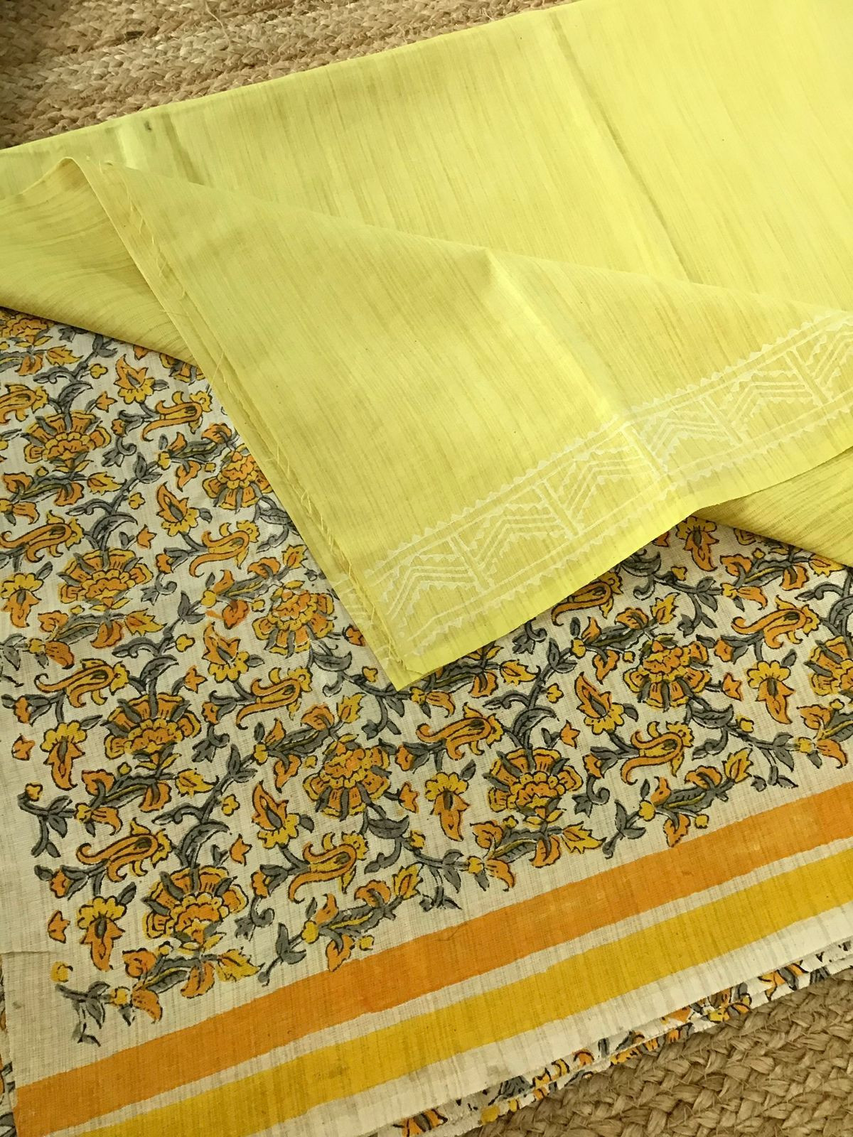 Soft Khadi Silk Printed Suit - Yellow