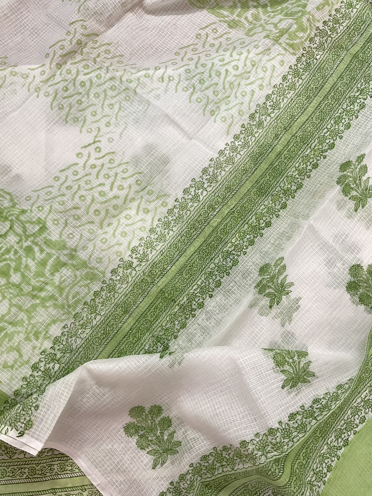 Pure Cotton Printed Embroidered Suit - White
