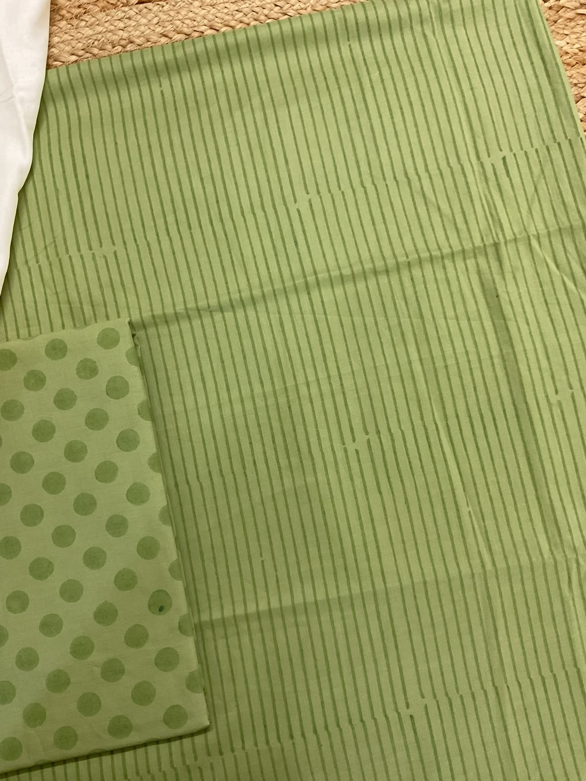 Pure Fine Cotton Printed Suit - Green