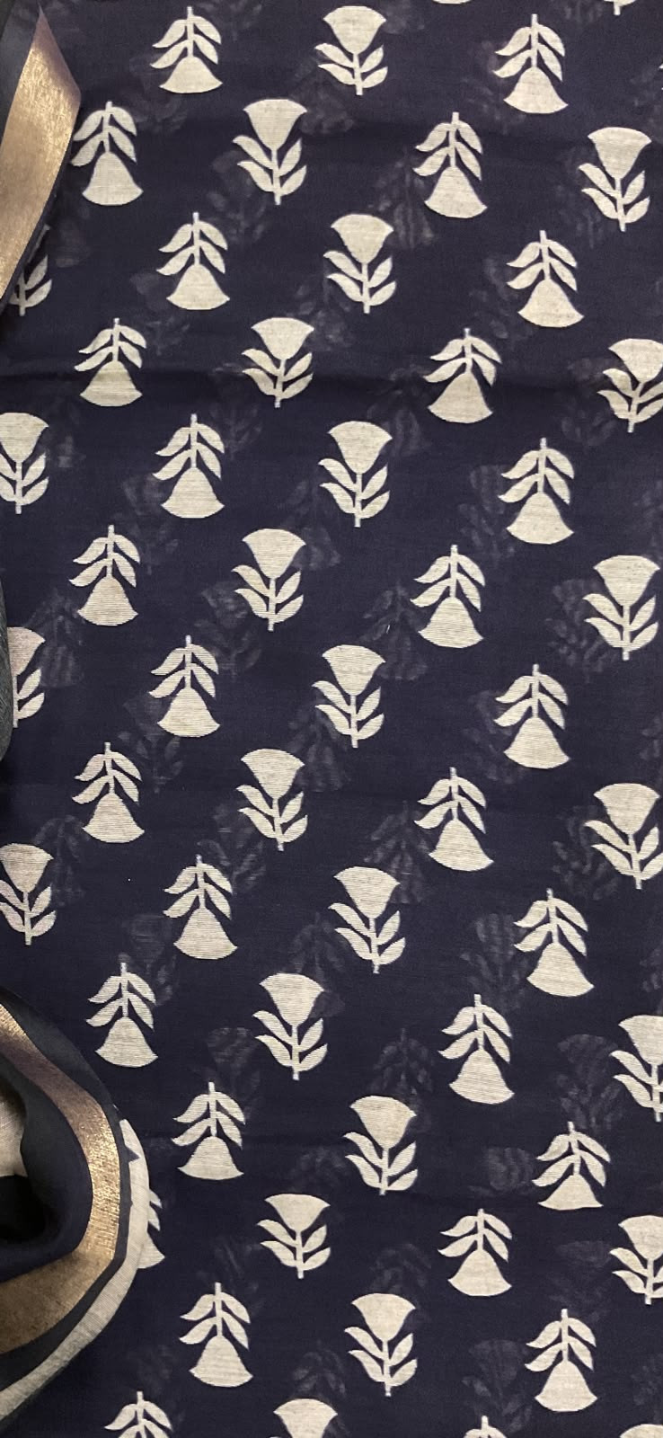 Soft Chanderi Printed Suit - Blue
