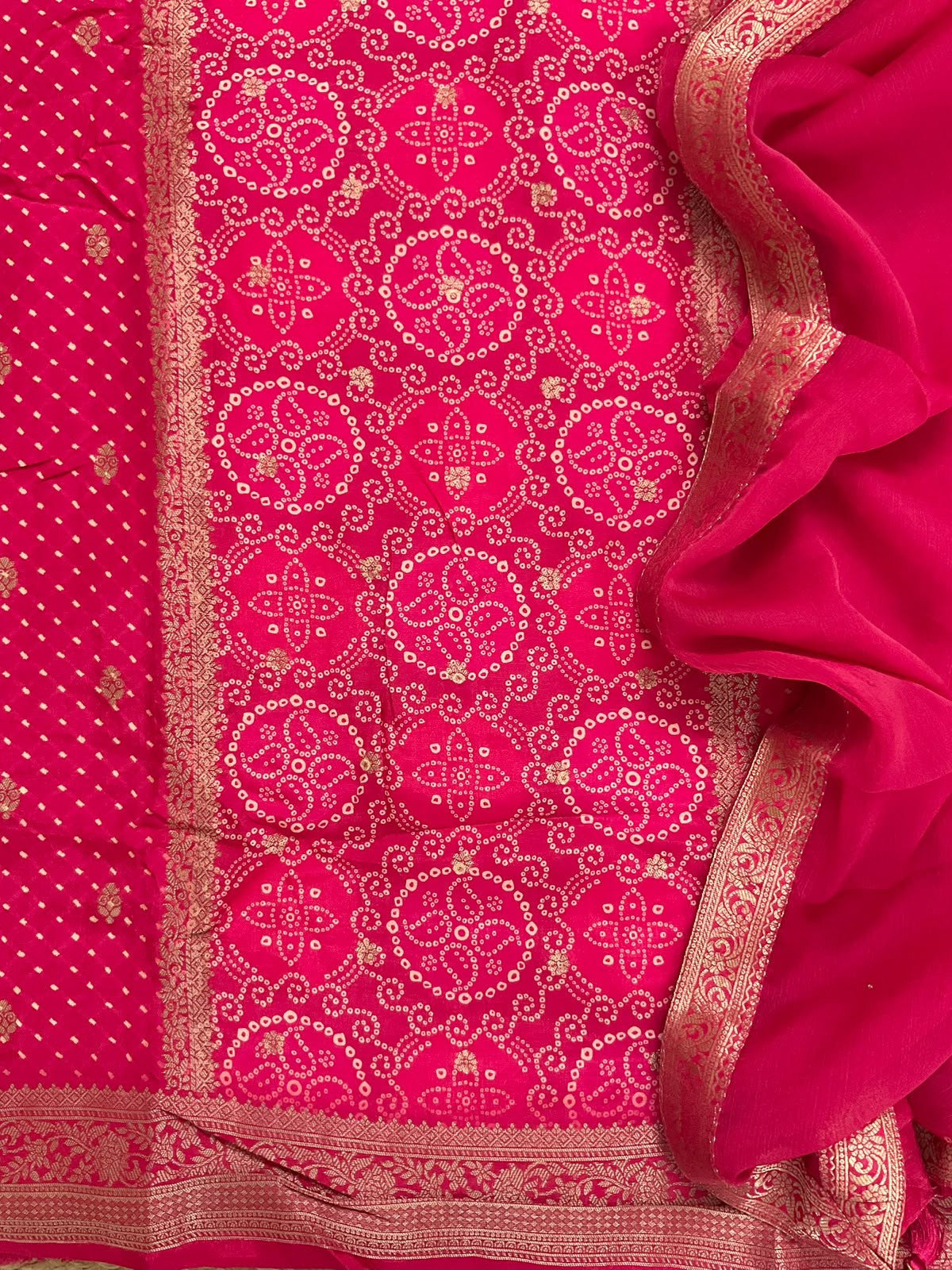 Soft Dola Silk Banarasi Weaved Embroidered Suit - Pink