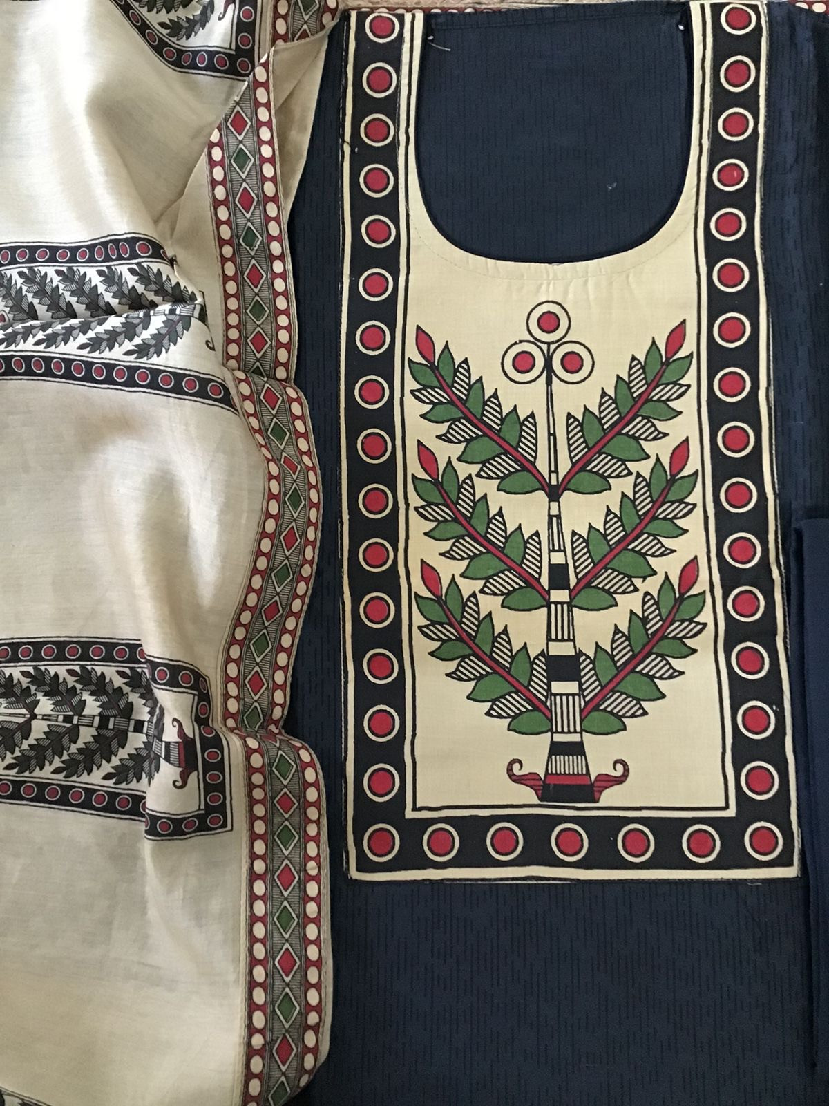 Soft Silk Printed Suit - Blue