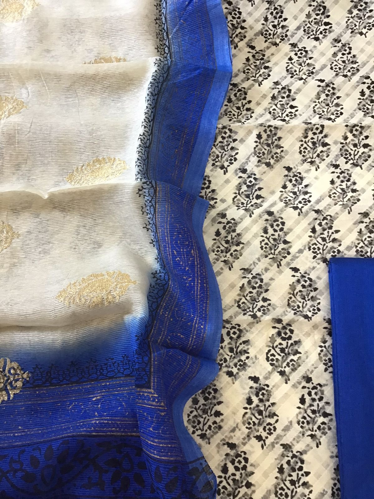 Soft Supernet Printed Suit - Offwhite