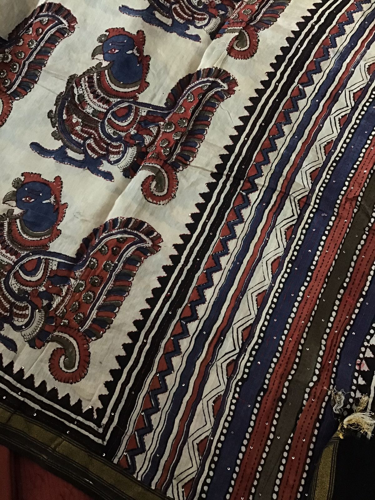 Pure Linen Chanderi Silk Embroidered Suit - Red