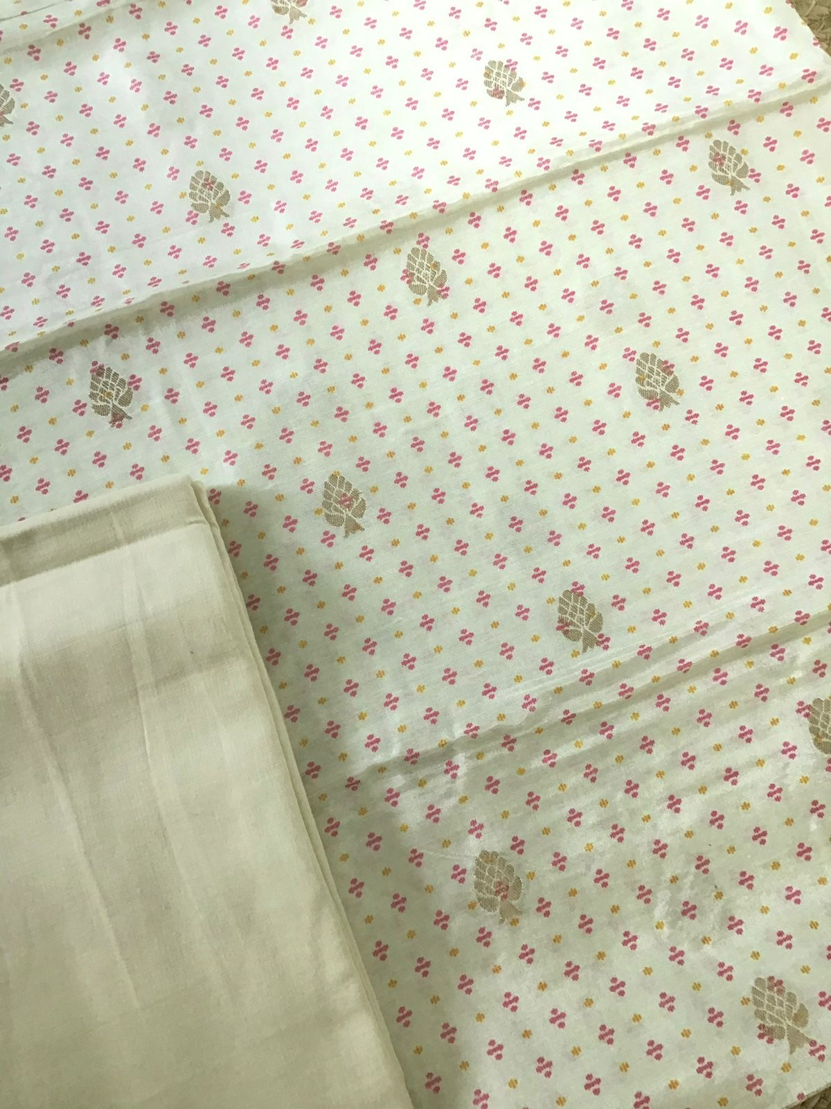 Pure Muslin Printed Banarasi Weaved Suit - Green