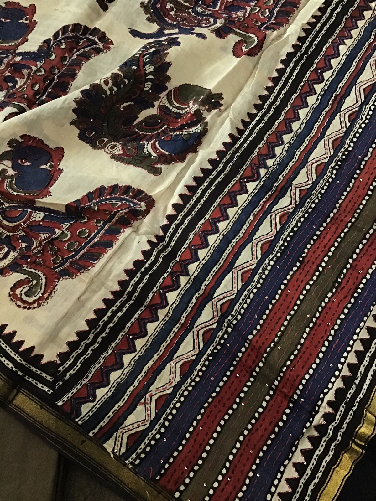 Pure Linen Chanderi Silk Embroidered Suit - Green