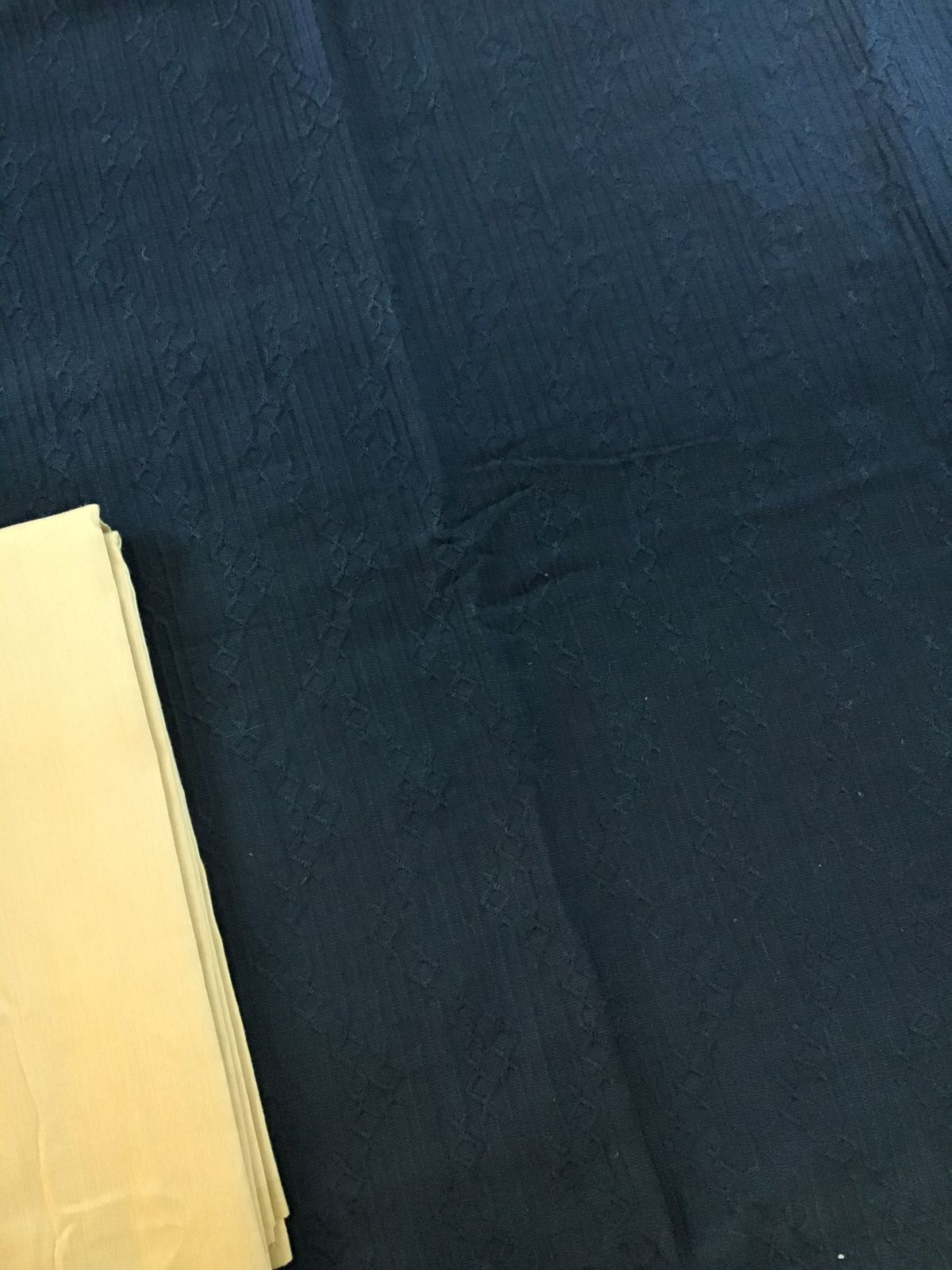 Pure Linen Chanderi Silk Embroidered Suit - Blue