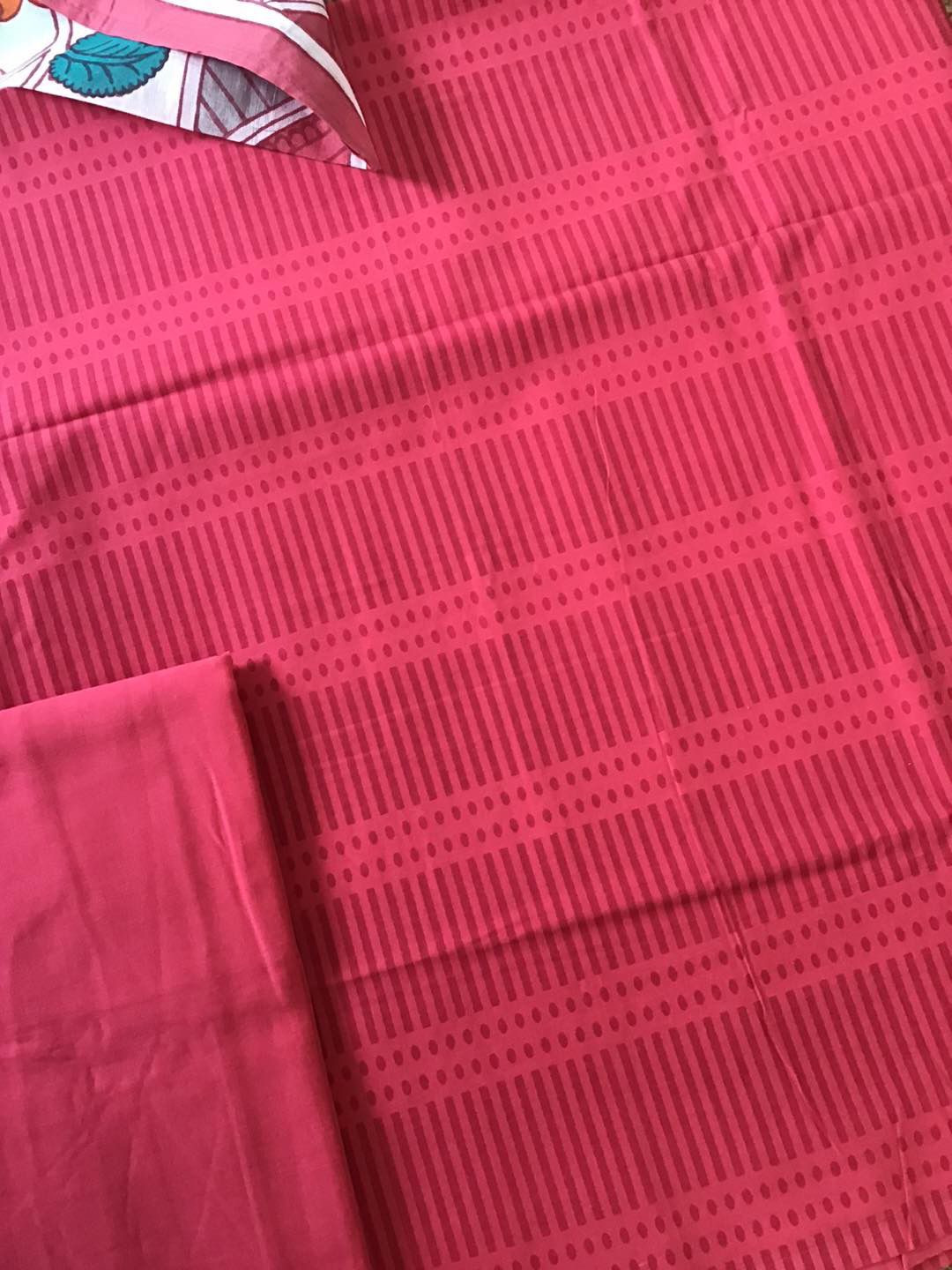 Pure Cotton Printed Suit - Pink