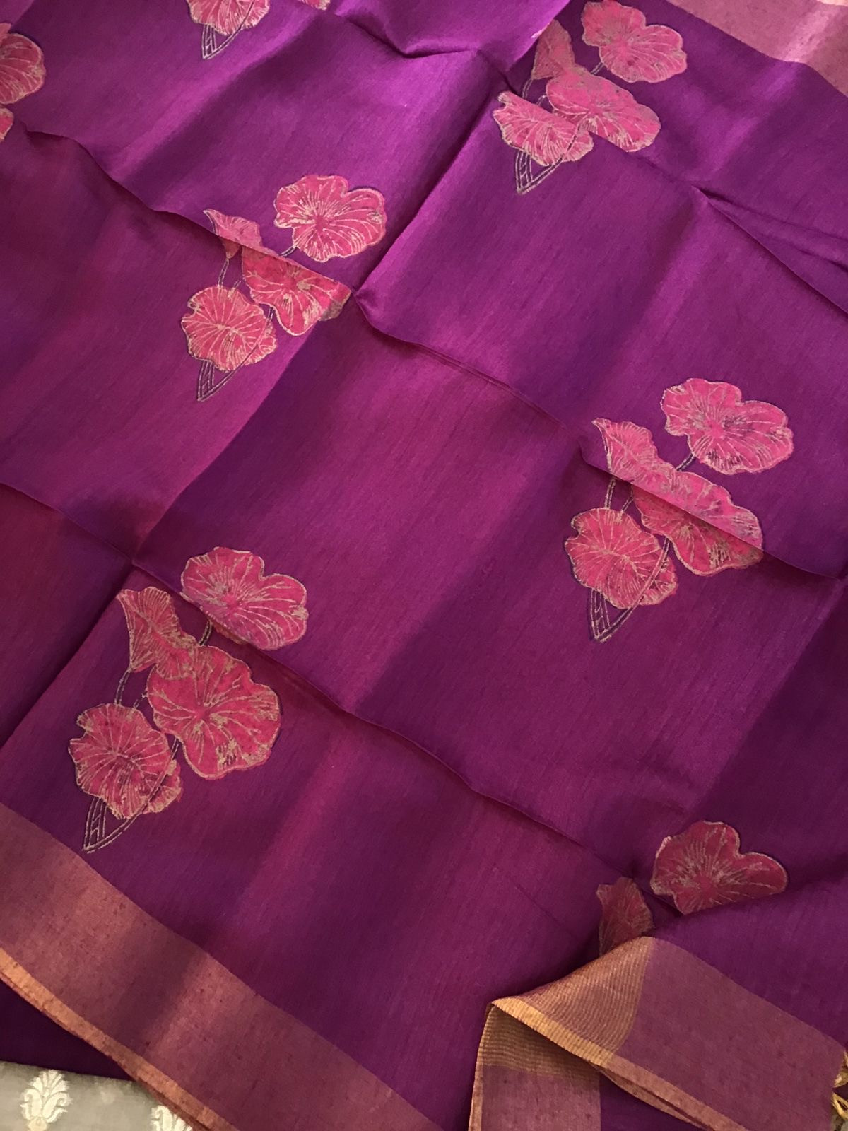 Lorex Banarasi Chanderi Suit With Tussar Dupatta - Beige