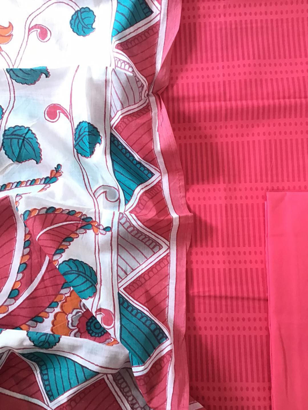 Pure Cotton Printed Suit - Pink