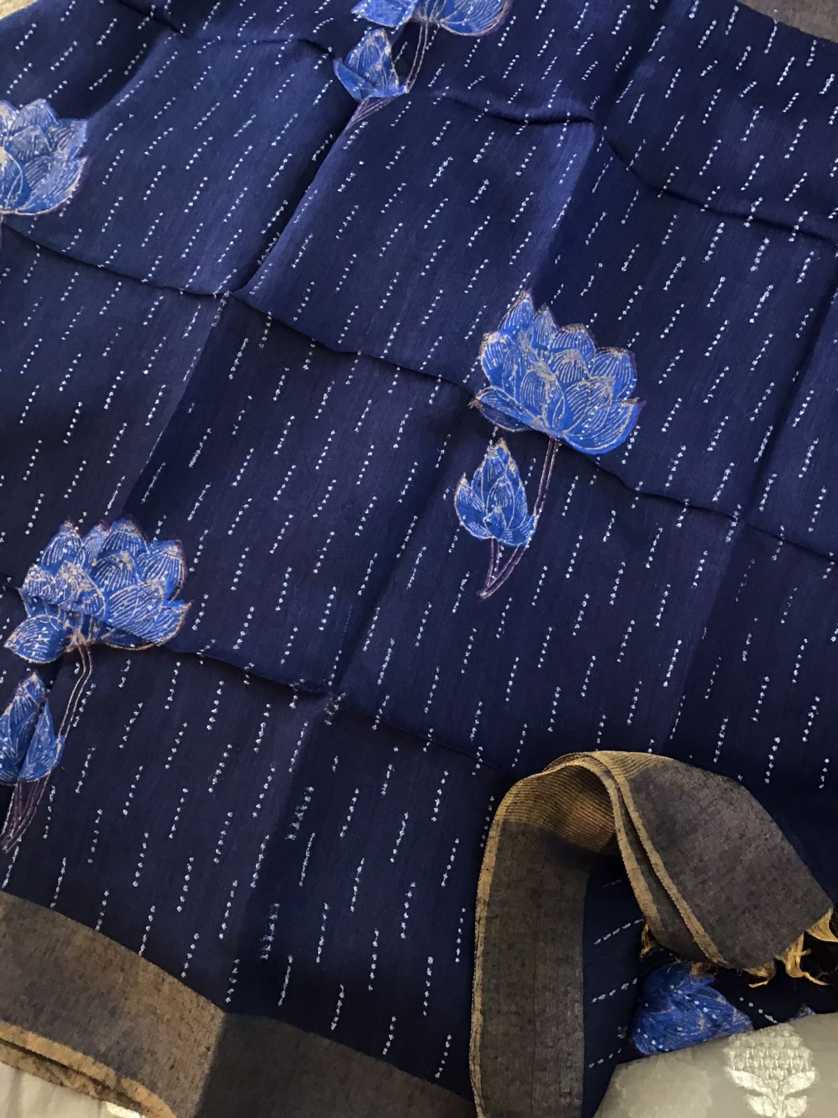 Lorex Banarasi Chanderi Suit With Tussar Dupatta - Beige