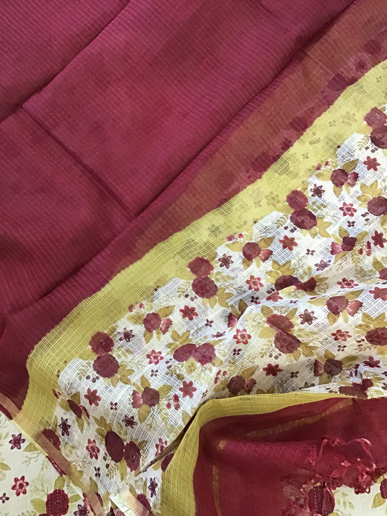 Pure Cotton Printed Embroidered Border Suit - Beige