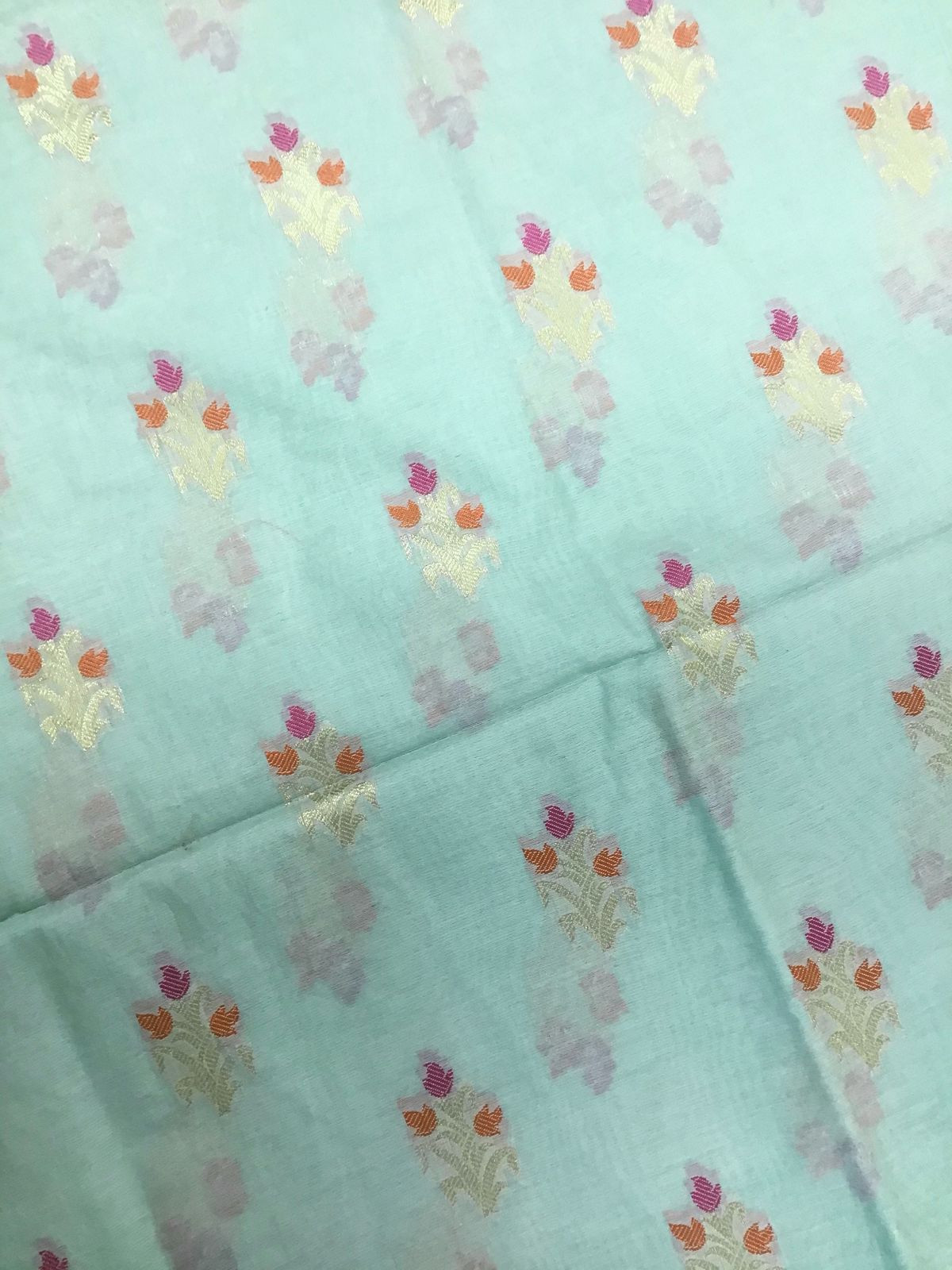 Soft Chanderi Banarasi Weaved Suit - Sea Green