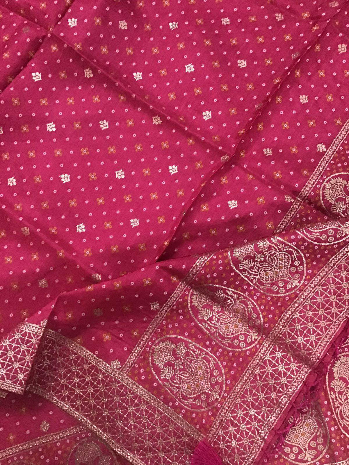 Soft Upada Silk Banarasi Weaved Suit - Pink