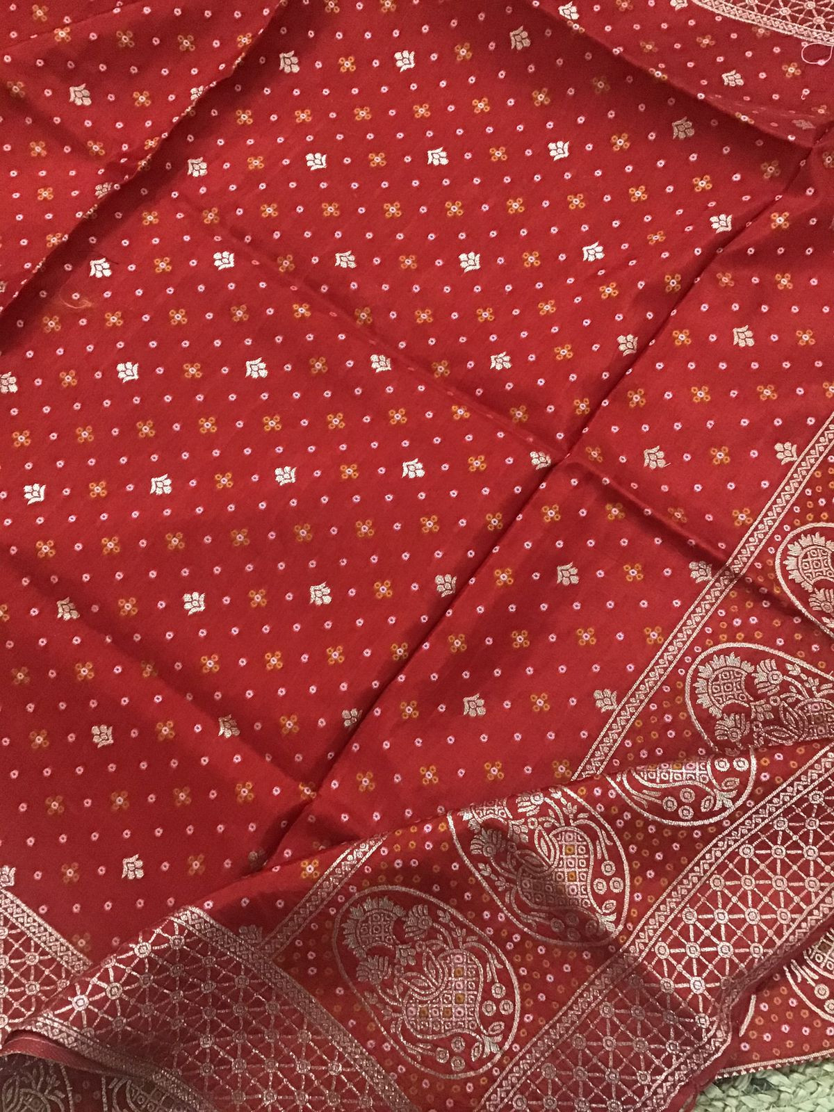 Soft Upada Silk Banarasi Weaved Suit - Red