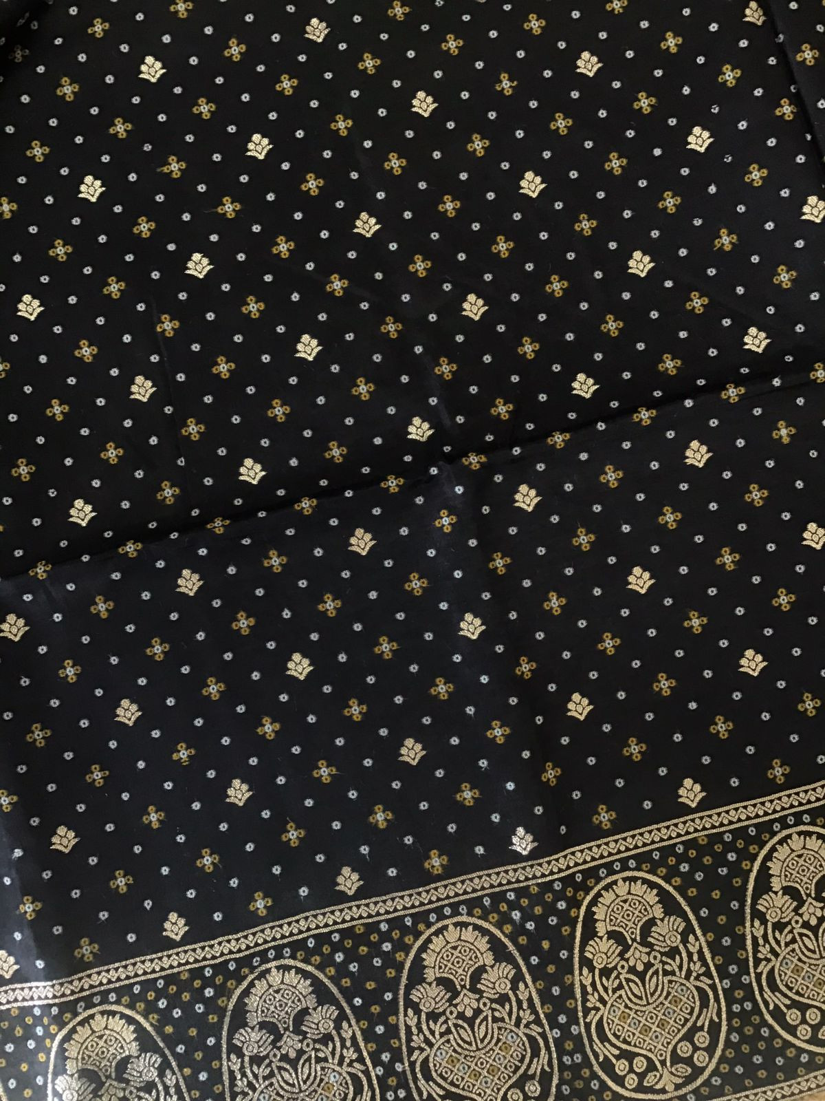 Soft Upada Silk Banarasi Weaved Suit - Black