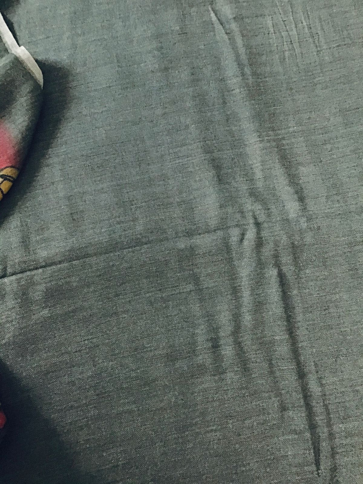 Pure Woollen Basbara Cotton Silk Printed Suit - Dark Grey