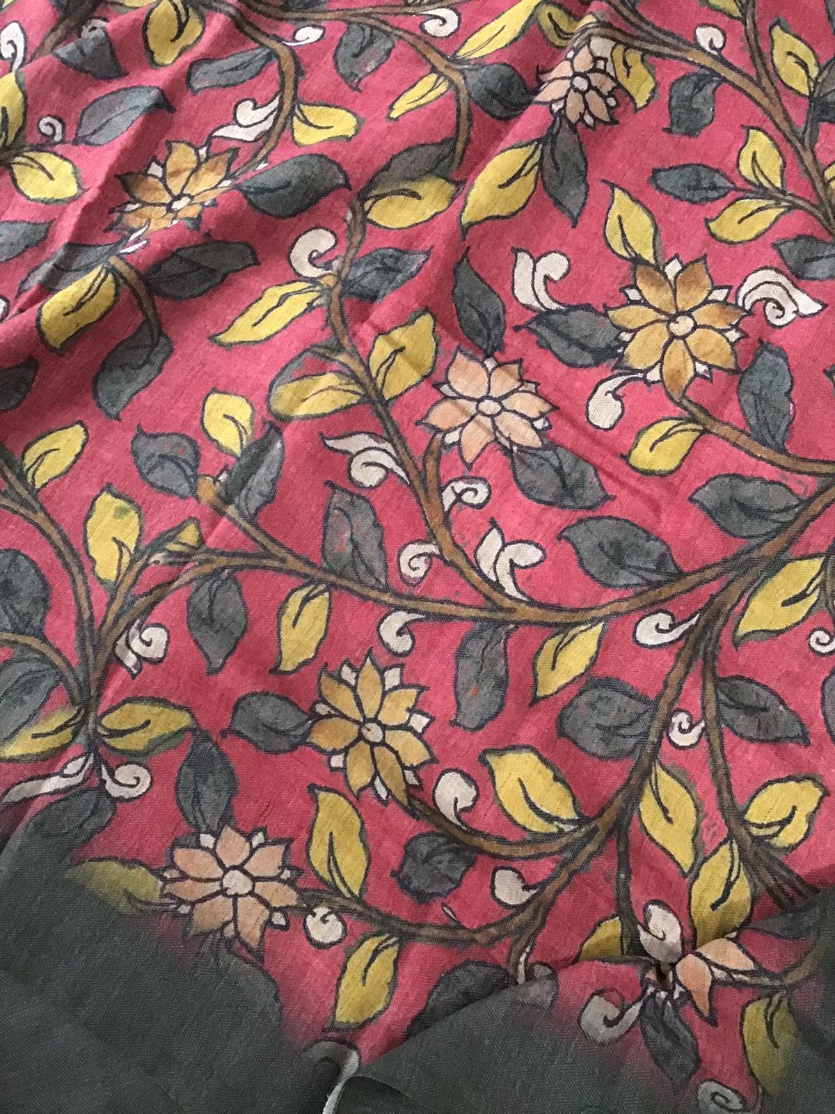 Pure Woollen Basbara Cotton Silk Printed Suit - Dark Grey