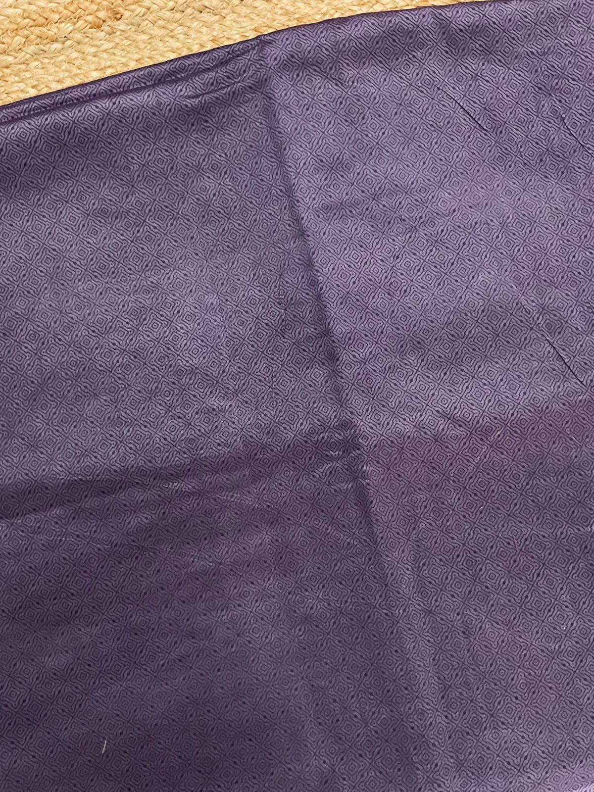 Pure Chanderi Printed Embroidered Suit - Purple
