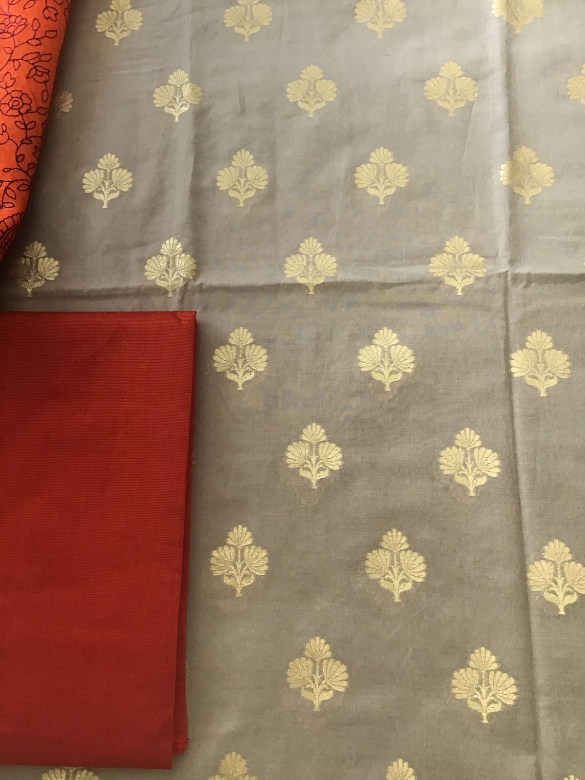 Pure Chanderi Banarasi Weaved Suit With Pure Tussar Embroidered Dupatta - Beige