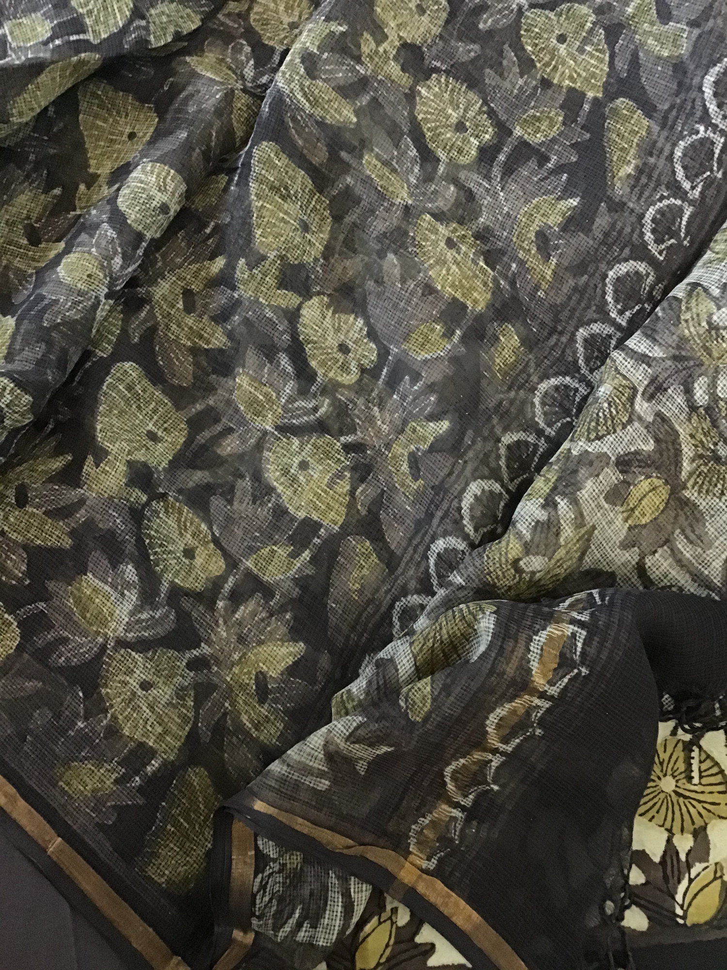 Pure Cotton Printed Suit - Brown