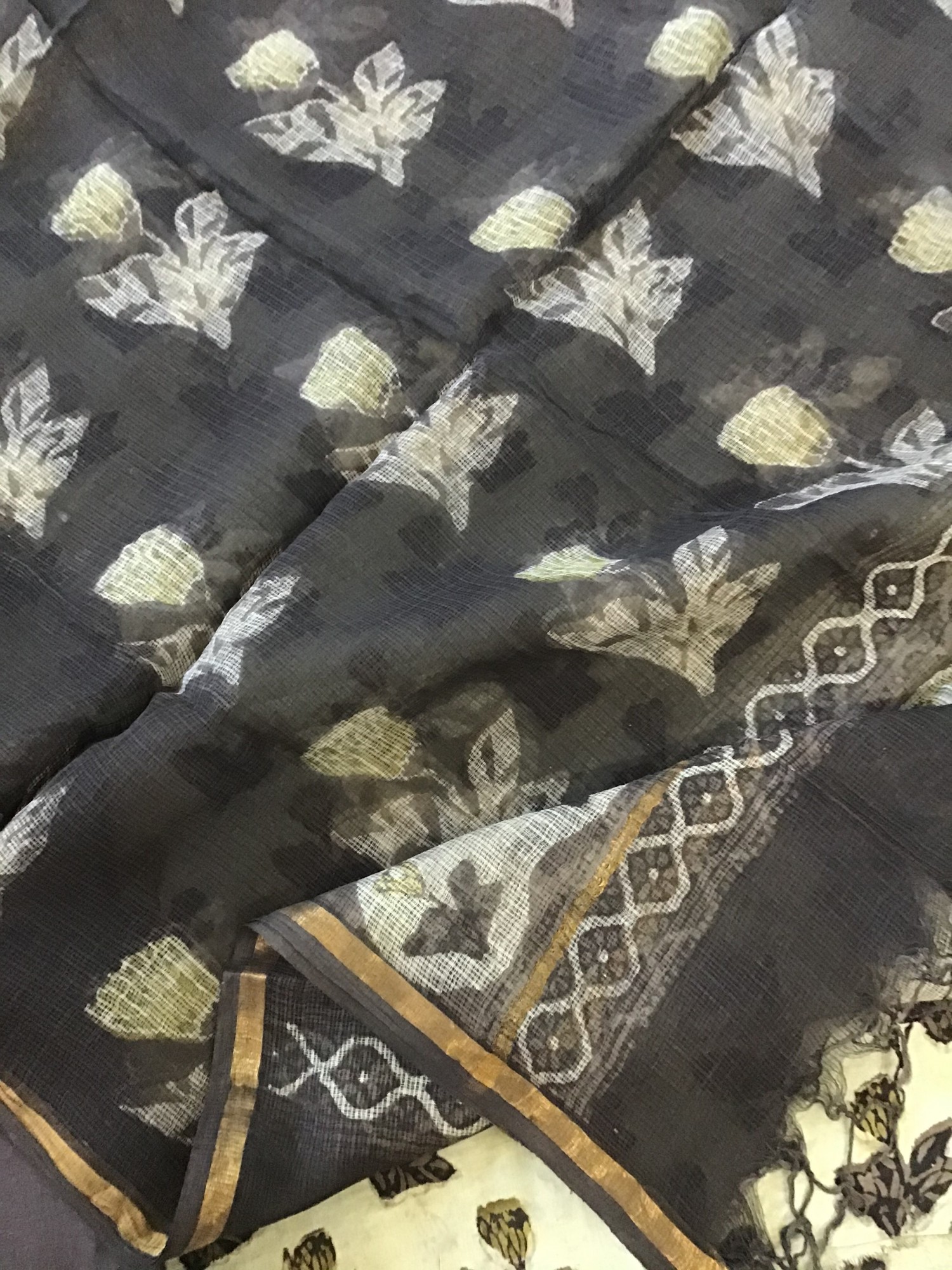 Pure Cotton Printed Suit - Brown