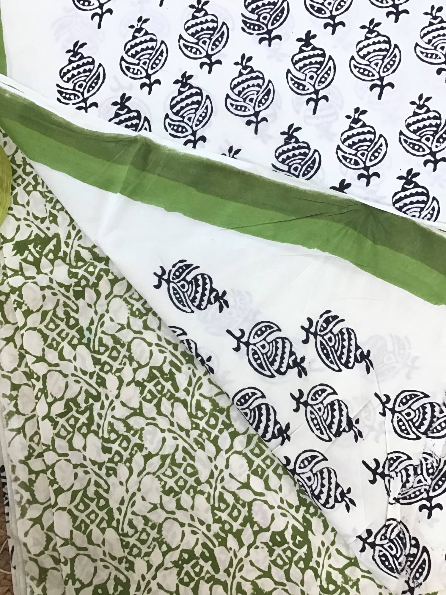 Pure Cotton Printed Suit - White